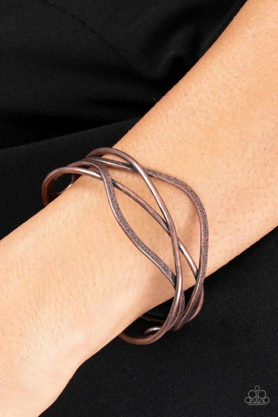 New NWT Paparazzi Copper Fierce Fusion Bangle Cuff Fashion Bracelet Women's